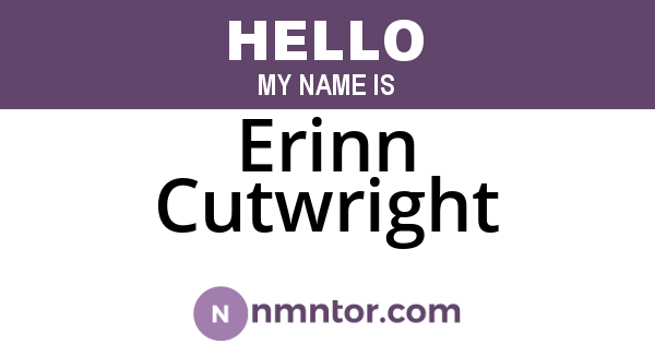 Erinn Cutwright