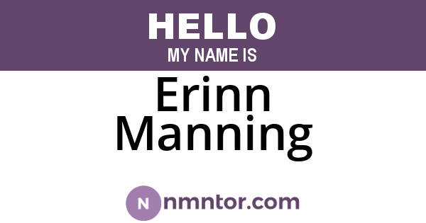 Erinn Manning