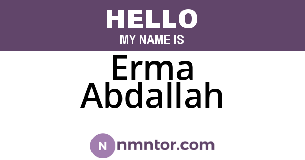 Erma Abdallah