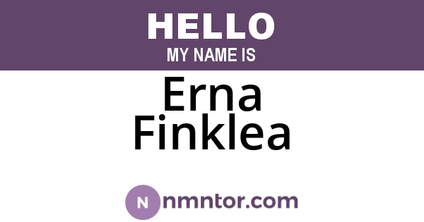 Erna Finklea