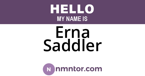 Erna Saddler