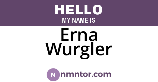 Erna Wurgler