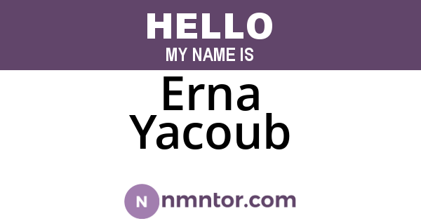 Erna Yacoub