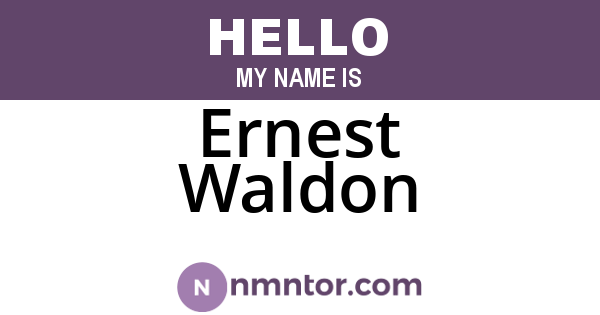 Ernest Waldon