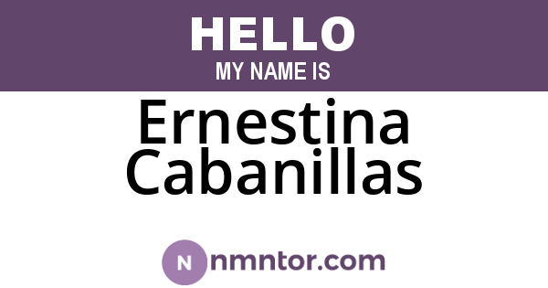 Ernestina Cabanillas
