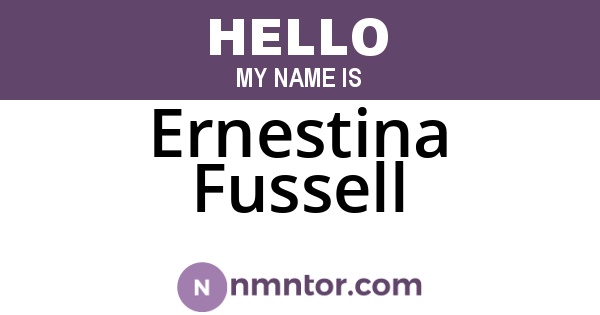 Ernestina Fussell