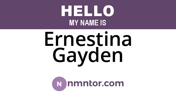 Ernestina Gayden