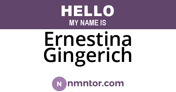 Ernestina Gingerich