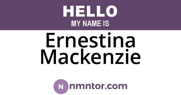 Ernestina Mackenzie