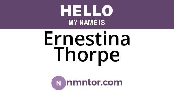 Ernestina Thorpe