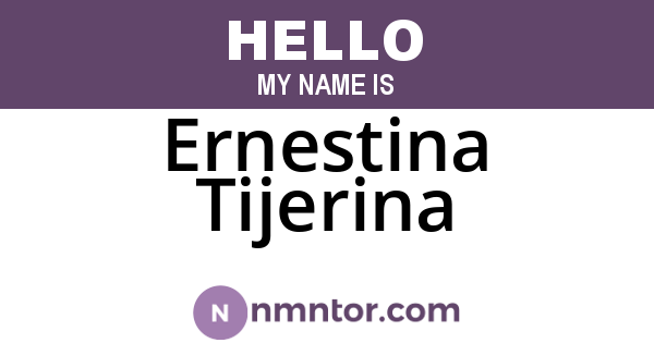 Ernestina Tijerina