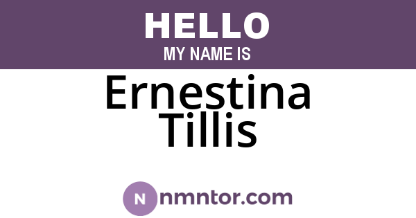 Ernestina Tillis