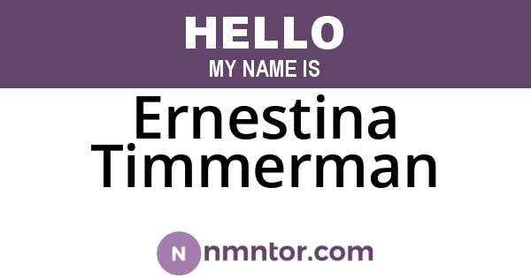 Ernestina Timmerman