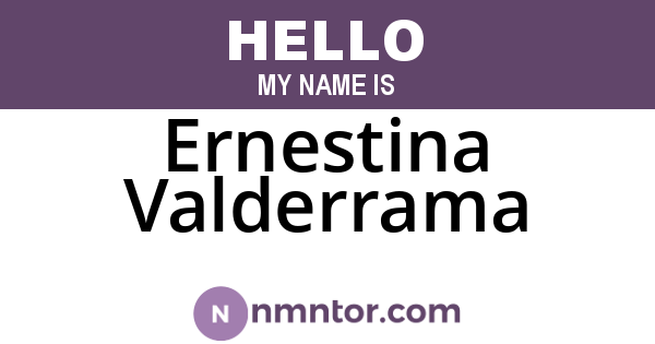 Ernestina Valderrama
