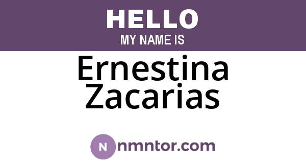 Ernestina Zacarias