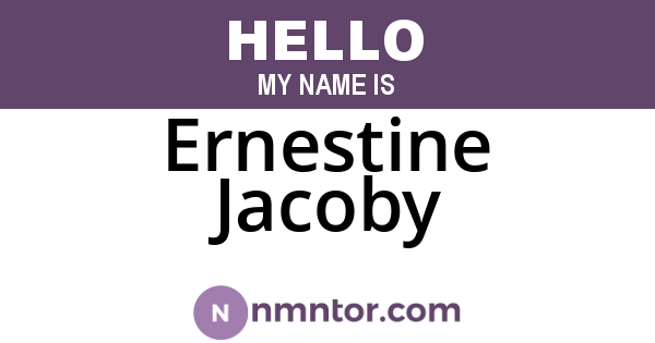 Ernestine Jacoby