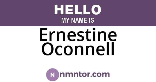 Ernestine Oconnell