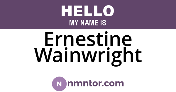 Ernestine Wainwright