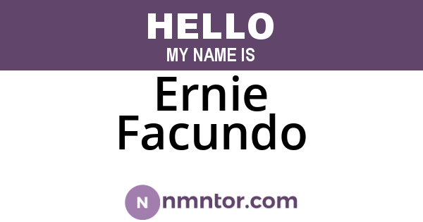 Ernie Facundo