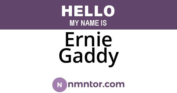 Ernie Gaddy
