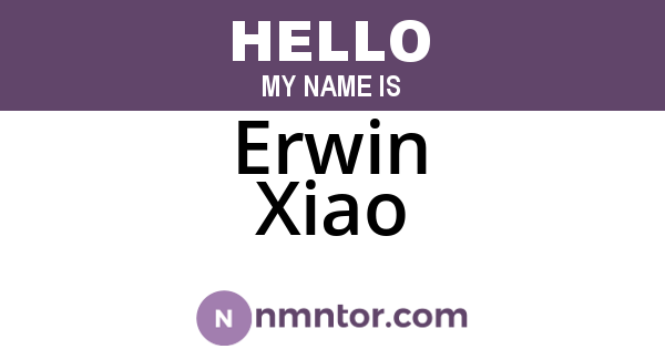 Erwin Xiao