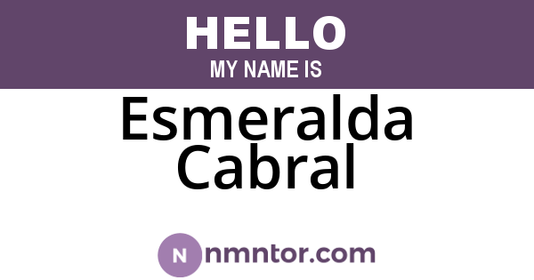 Esmeralda Cabral