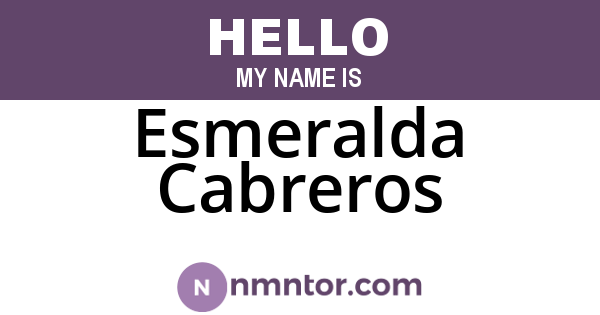 Esmeralda Cabreros
