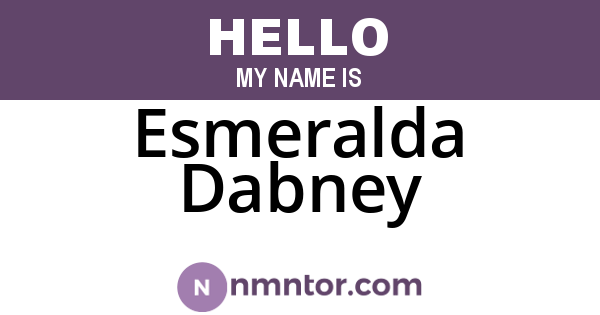 Esmeralda Dabney