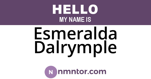 Esmeralda Dalrymple