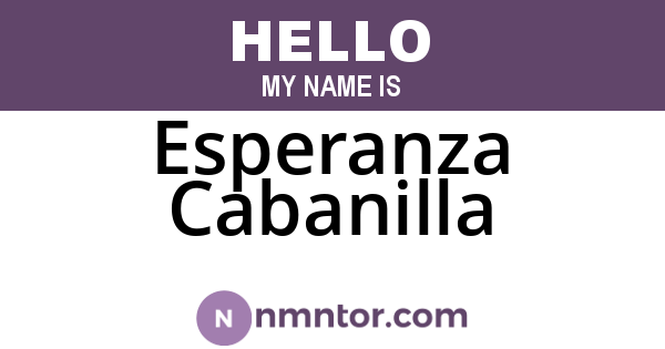 Esperanza Cabanilla