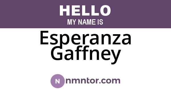 Esperanza Gaffney