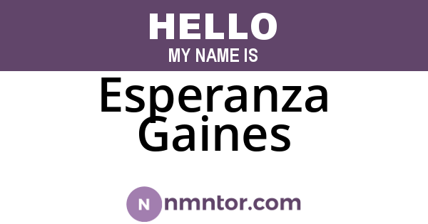 Esperanza Gaines