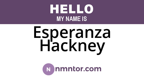 Esperanza Hackney