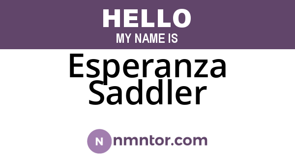 Esperanza Saddler