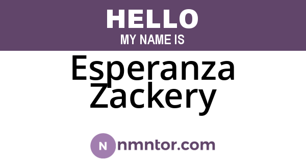 Esperanza Zackery
