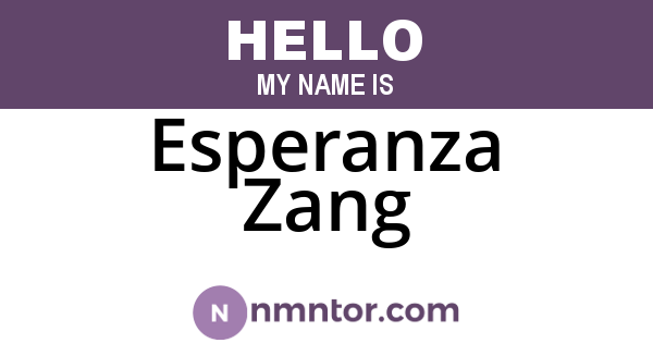 Esperanza Zang