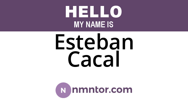 Esteban Cacal