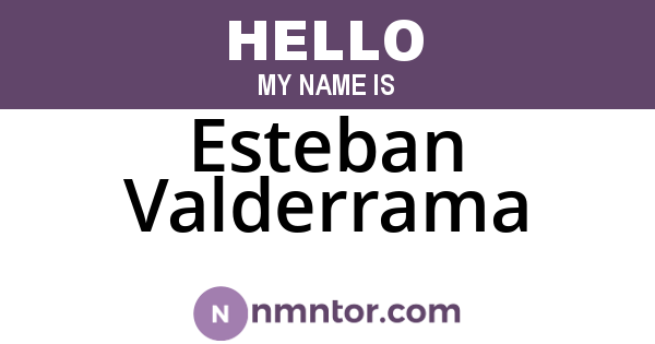 Esteban Valderrama