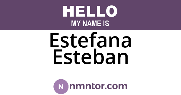 Estefana Esteban