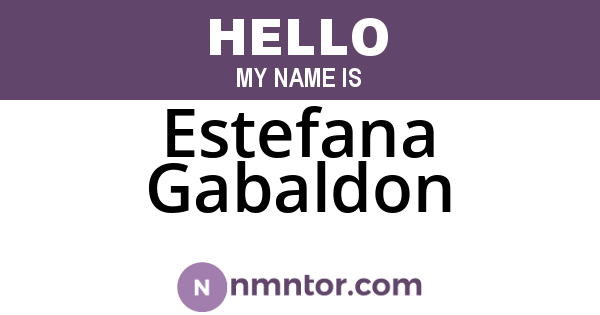 Estefana Gabaldon