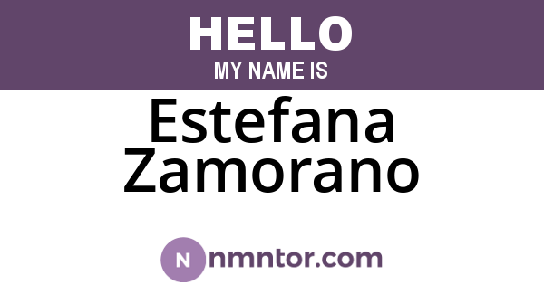 Estefana Zamorano