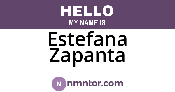 Estefana Zapanta