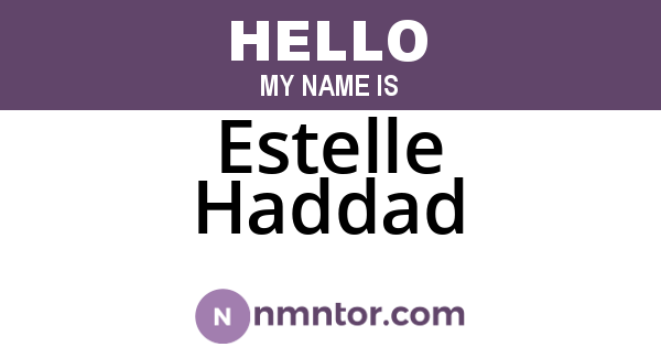 Estelle Haddad