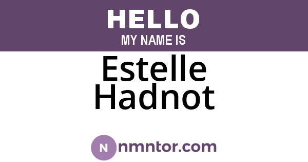 Estelle Hadnot