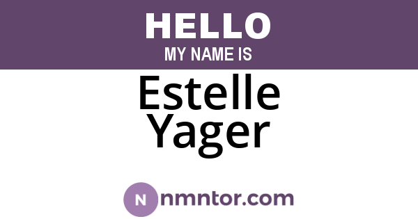 Estelle Yager
