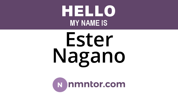 Ester Nagano