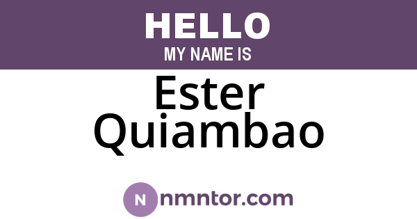 Ester Quiambao