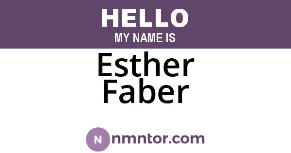 Esther Faber