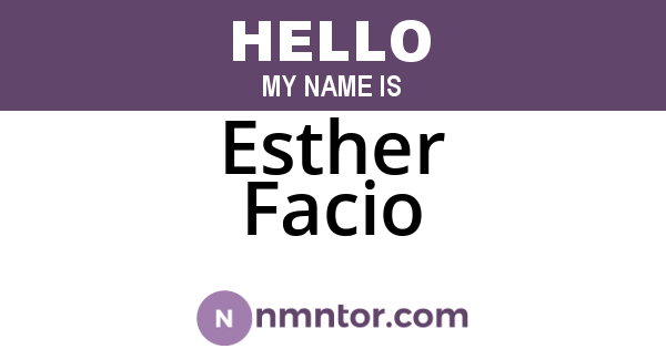 Esther Facio