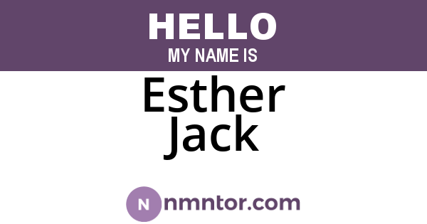 Esther Jack